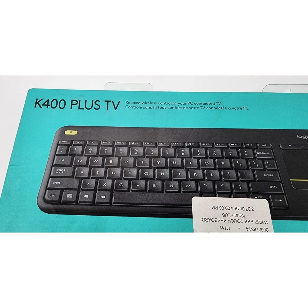 Logitech K400 Plus Wireless Touch With‎ Easy Media Control,built in TouchPad